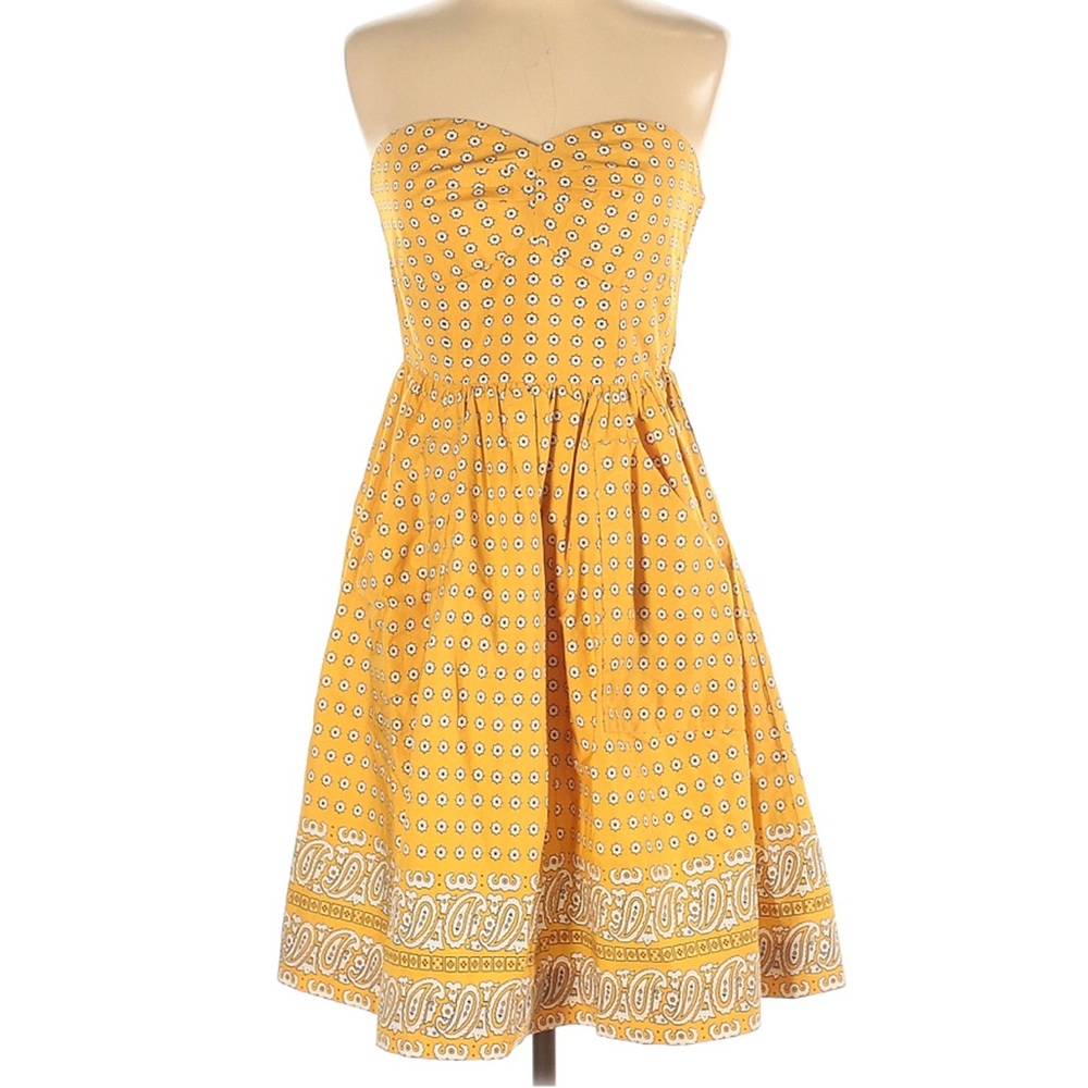 Anthropologie Girl from Saroy strapless dress - Size 2